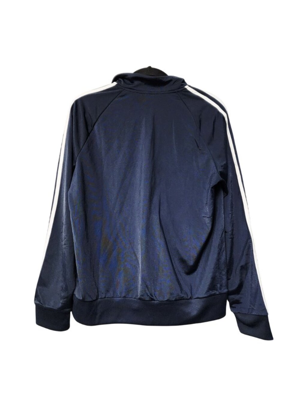 Adidas Womens 3-Stripes Track Top Slim Fit Legend Ink Blue Size L New - Picture 2 of 7
